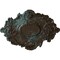 Ekena Millwork Kinsley Flowing Leaf Ceiling Medallion, Hand-Painted Bronze Blue Patina, 30 3/8"W x 20 3/4"H x 1"P CM30KIBBS - alternate 1